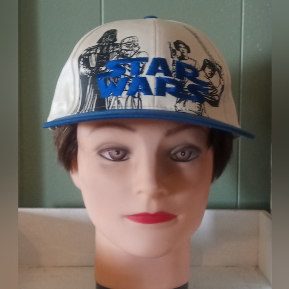 vintage Star Wars Embroidered Baseball Cap / Hat Luke Skywalker Darth Vader - Picture 2 of 9